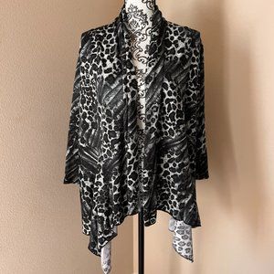 Animal Print Open Front Shrug Cardigan